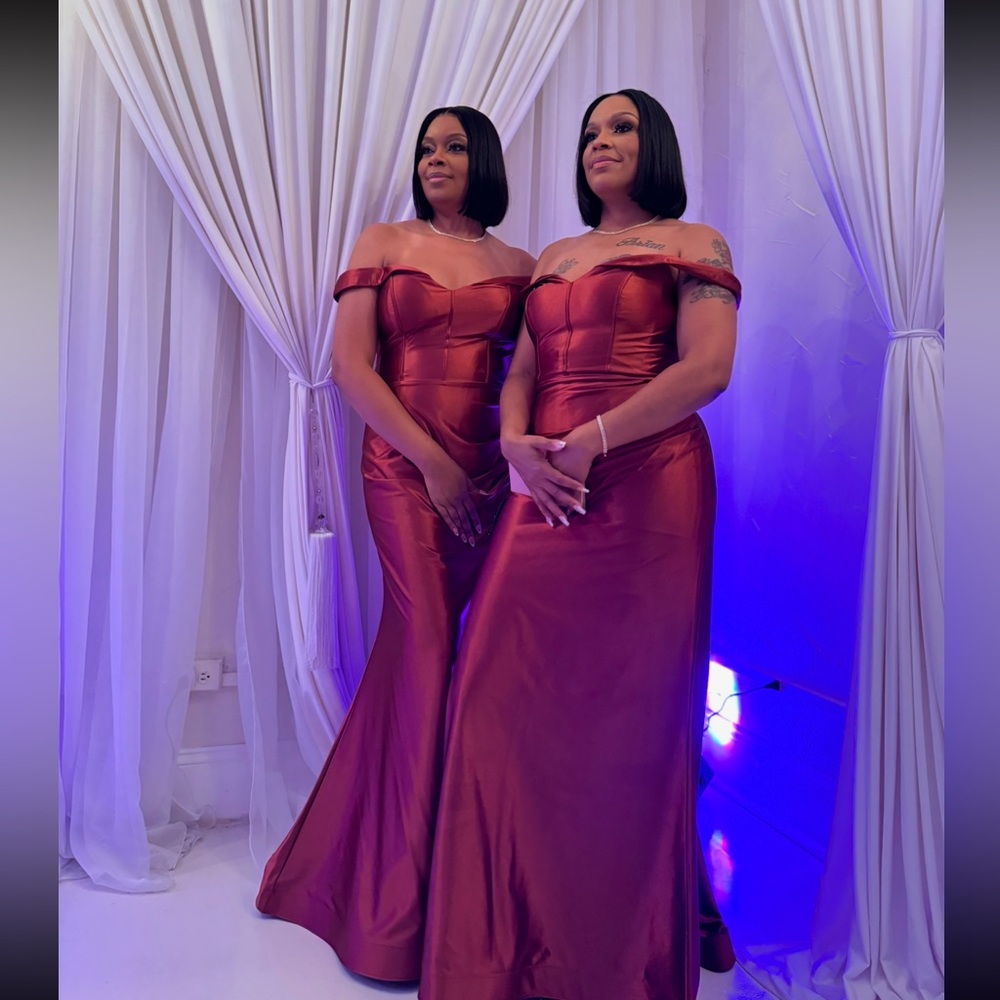 Bridesmaids dresses but could be used as a prom dress